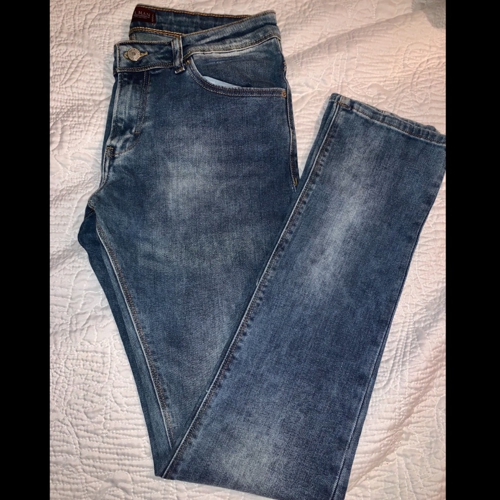 ZARA MAN blue skinny denim